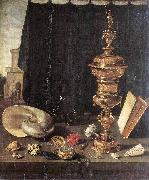 Pieter Claesz Still life with Great Golden Goblet Sweden oil painting artist